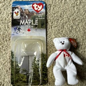 New TY beanie baby MAPLE The bear 1999